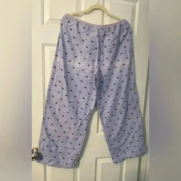 Tommy Hilfiger Flannel Lounge Pajama Pant Purplish Stripe Dog print Size L - Picture 2 of 4